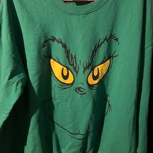 Green Grinch Face Sweatshirt